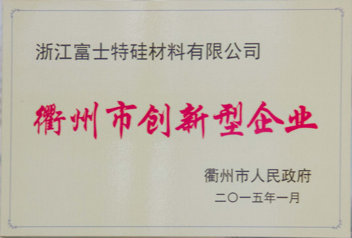 2015年衢州市创新性企业